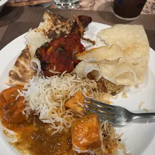 Paneer Butter Masala, Paneer Biryani, Basmati Steamed Rice, chicken curry, Butter Chicken, Plain Naan