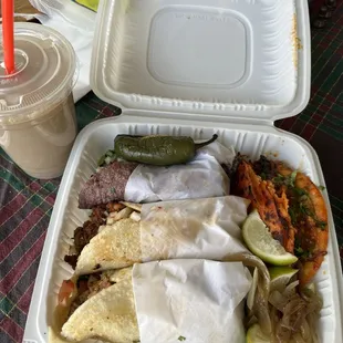 Tacos and horchata