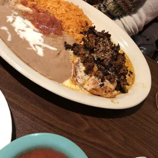 Chicken Fundido with chorizo