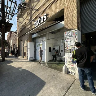 Outside, kiosk order