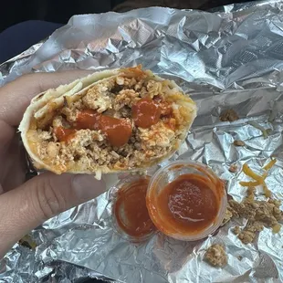 Chorizo breakfast burrito