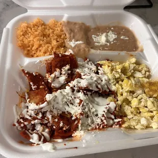 45$ worth of food for small scoop portions of chilaquiles. First time going, prob not going again.