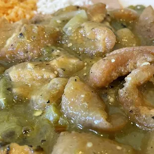 Chicharrón en Salsa Verde con Nopales