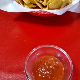 Salsa and Chips.