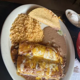 #9 Two enchiladas and taco
