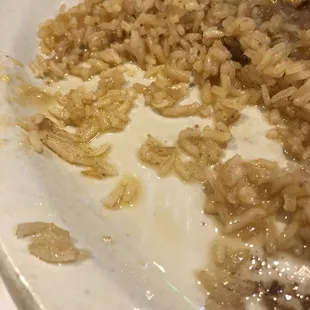 Rice swimming in grease