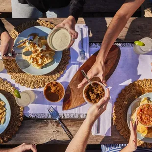 Nacho Kit To Go Take Happy Hour Home! Comes with chips, queso, ground beef, refried beans, salsa fresca, and Creamy Jalapeño.