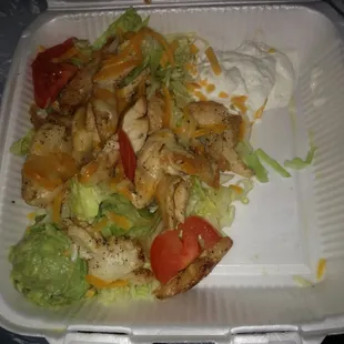 Fajita Taco Salad ordered to-go