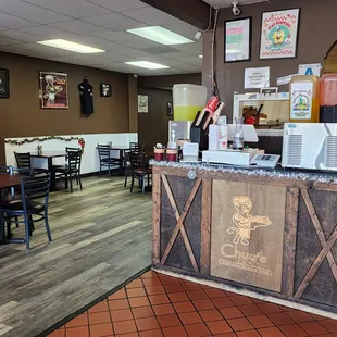 Counter and seating area