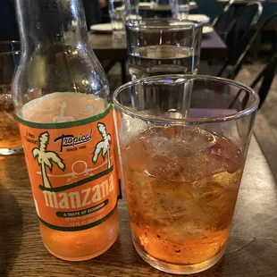 Manzana (Ecuadorian apple soda).