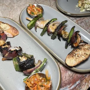 a variety of grilled vegetables
