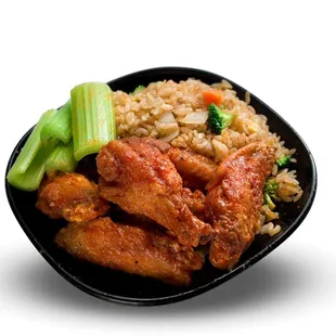 Wing with rice combo