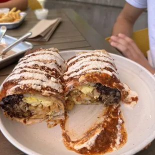 Breakfast burrito...fries inside