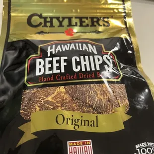 a bag of beef chips