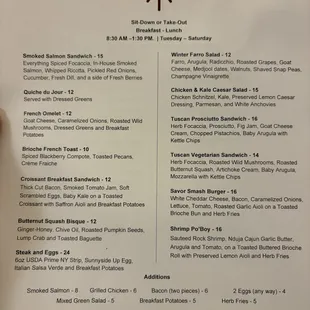 Menu for Feb &apos;25