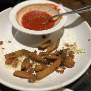 Freied Beef Battered Eggplant Fries Dinner-SO GOOD!