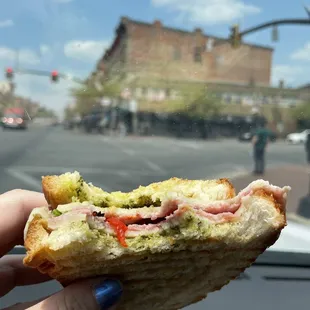 Basil pesto Italian panini