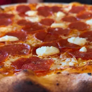 a pepperoni pizza