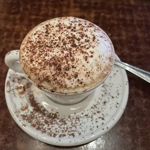 The cappuccino is amazing and perfect with dessert.. OR alone !