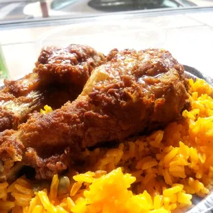 $6.00. (Small) Fried chicken with Spanish rice