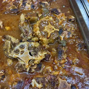 a close up of a casserole dish