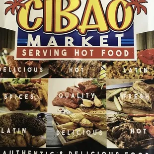 the menu for the restaurant