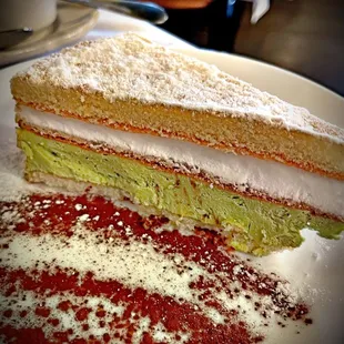 Pistachio dessert. Can&apos;t remember name. Just remember it was heavenly.