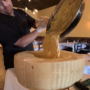 Spaghetti being added