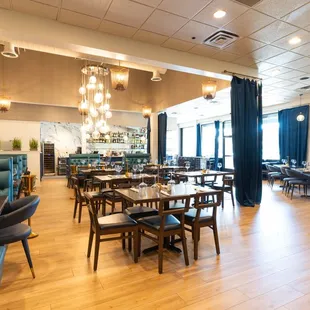 the dining area of the restaurant