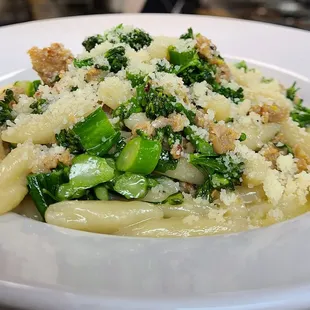 Our own handmade cavatelli pasta with sausage and broccolini in a wine sauce.