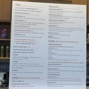 Food menu