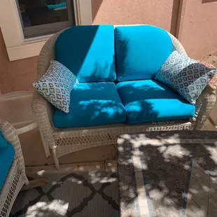 Reupholstered cushions