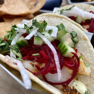 Banh mi fish tacos