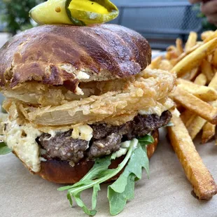Goat burger