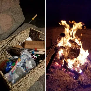 S'mores by the fire