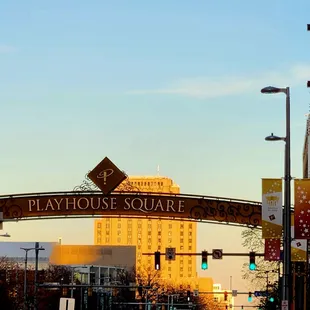 the entrance to the playhouse square