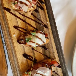 a plate of appetizers