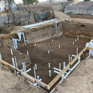 Ground ready for rebar