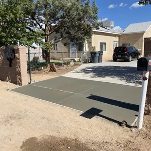 Concrete driveway