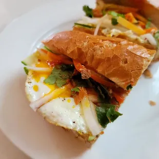 Fried egg Banh Mi