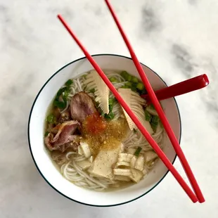 Duck breast noodle soup