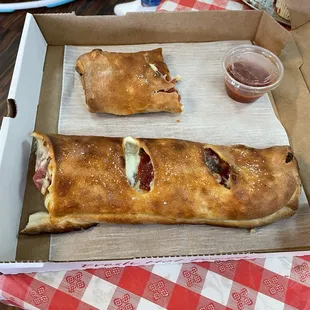 I could not Finish the Stromboli, so I got a Box!