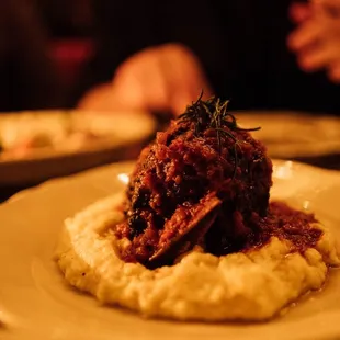 Short rib with polenta