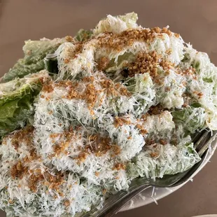 Caesar salad. This was excellent. Breadcrumbs infused with bonito.