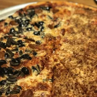 two slices of pizza on a plate