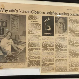 Vintage newspaper article