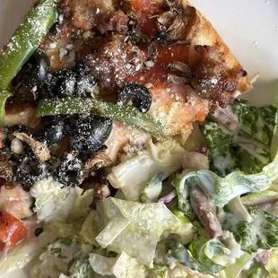 Love the  Cicero's Special Pizza and side salad!
