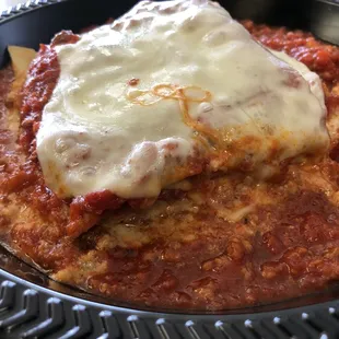 Lasagna my favorite!!! Oh the flavors very rich tasty and meaty Marinara.
