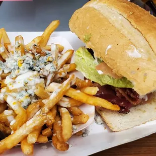 BLAT &amp; Blue Cheese Fries - Good but a little underwelming for $17+tip = 19.55