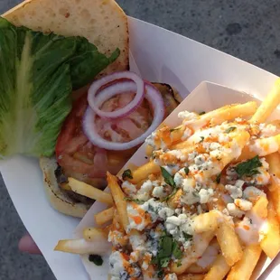 Cichy Burger and Bleu Fries $9.00